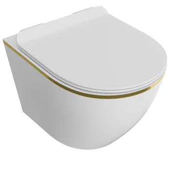 Miska WC wisząca z deską - Lavita SOFI Slim Gold Line